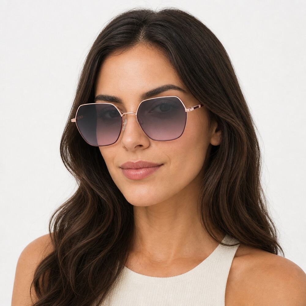 NEW Carolina Herrera HER 0183/S 0NOAM2 Gold Burgundy Sunglasses authentic